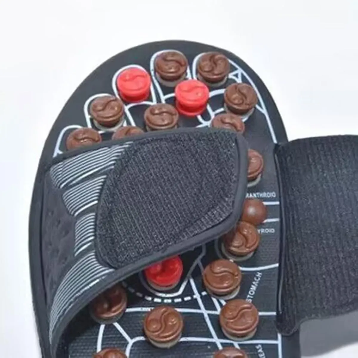 Magnetic Massage Slippers, Spring Acupressure Magnetic Therapy Sandals, Reflexology Acupressure Blood Activating Massage Slippers for Arch Pain Relief (Color : Eight rotated Charts, Size : 38-39)