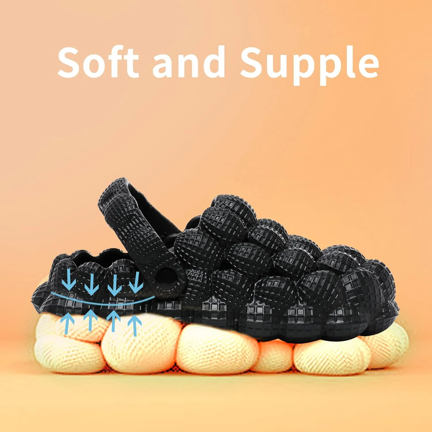 Massage Bubble Slippers, Bubble Slides for Women/Men, Funny Bubble Shoes, Unisex Breathable Beach Sandals, Non-slip Spa Slippers, Soft Pillow Stress Relief Slide, Home Bedroom Shower Trendy Ball Slippers