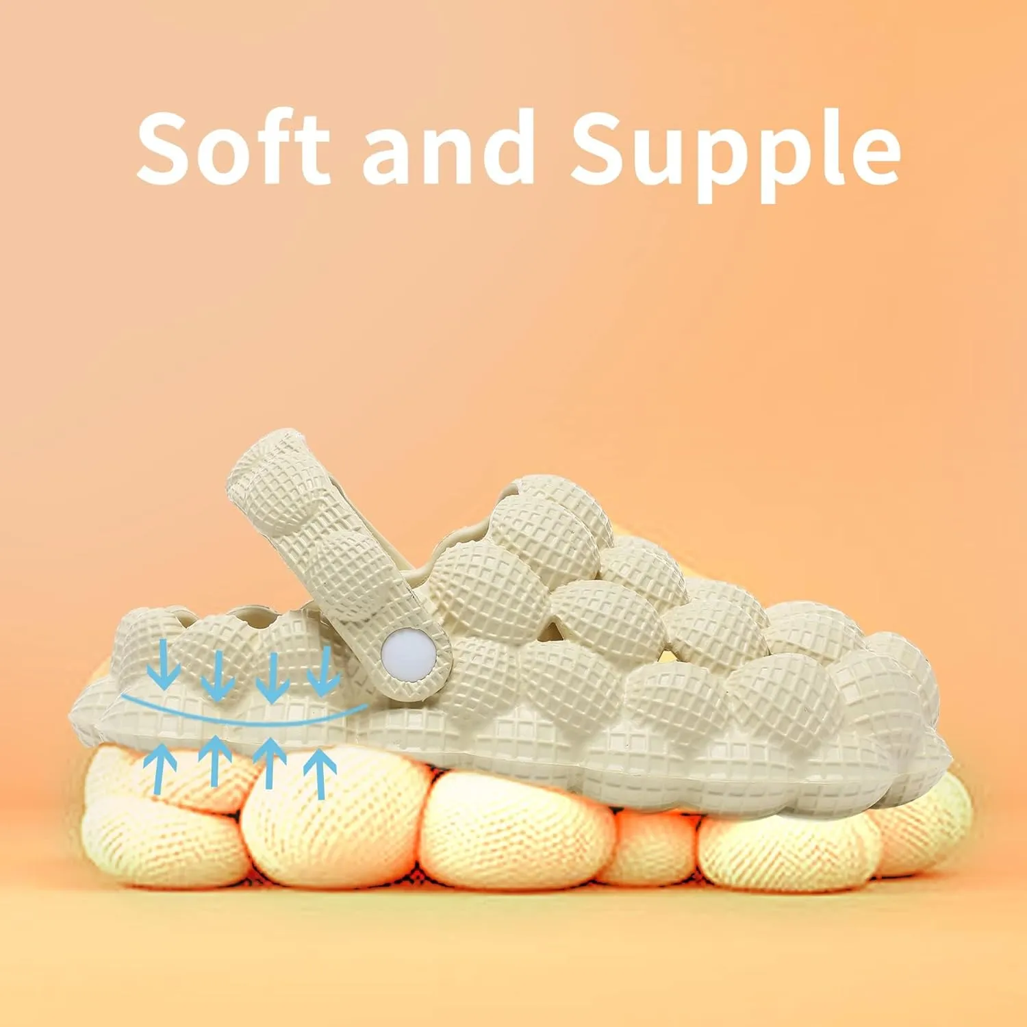 Massage Bubble Slippers, Bubble Slides for Women/Men, Funny Bubble Shoes, Unisex Breathable Beach Sandals, Non-slip Spa Slippers, Soft Pillow Stress Relief Slide, Home Bedroom Shower Trendy Ball Slippers