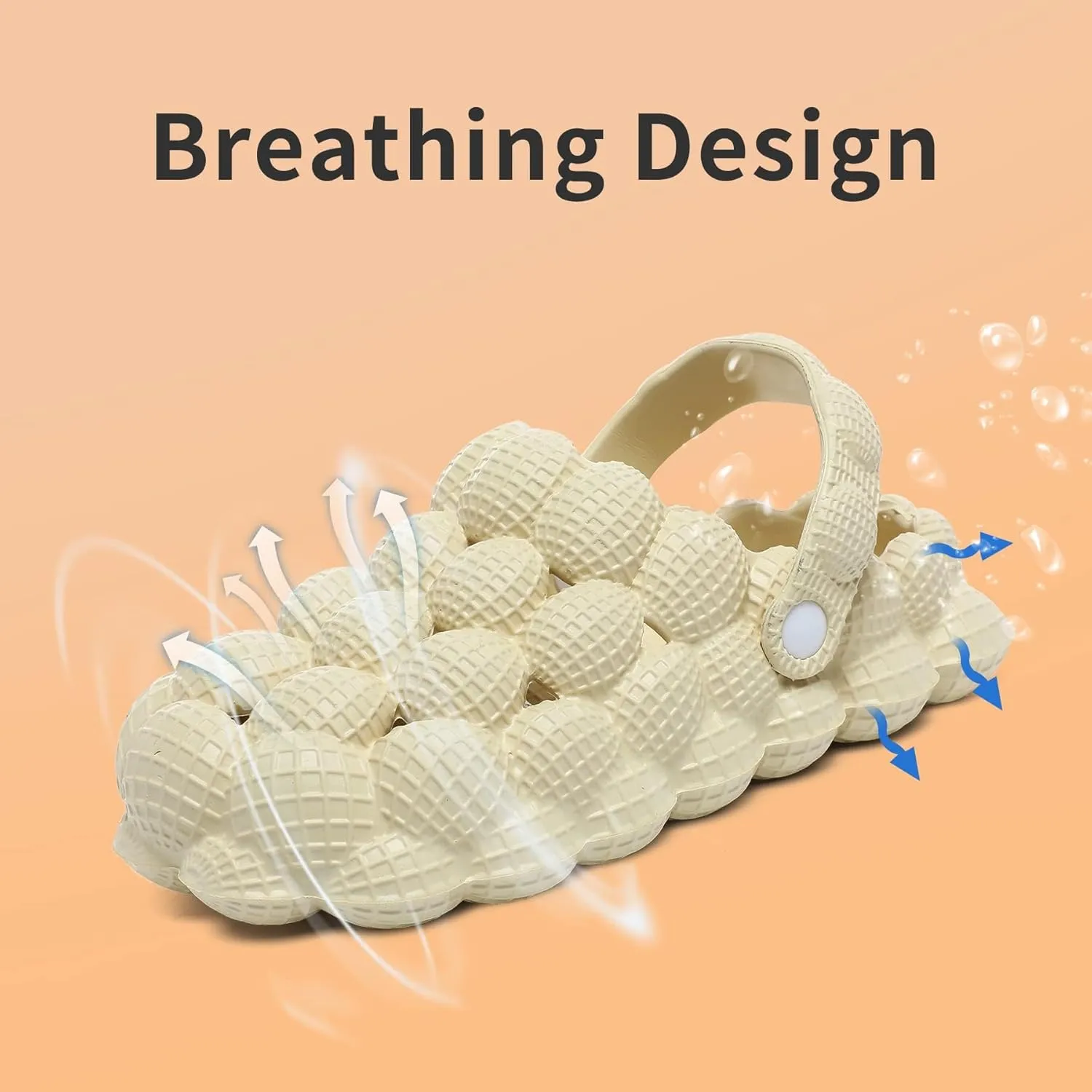 Massage Bubble Slippers, Bubble Slides for Women/Men, Funny Bubble Shoes, Unisex Breathable Beach Sandals, Non-slip Spa Slippers, Soft Pillow Stress Relief Slide, Home Bedroom Shower Trendy Ball Slippers