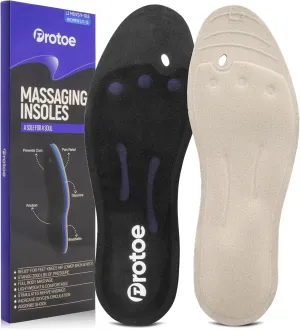 Massaging Insoles for Men and Women - Liquid Glycerin - Fits All Shoes - Adjustable for Sandals - Relief for Plantar Fasciitis, Heels Spurs, Arthritis & More (XX Men's 13-16)