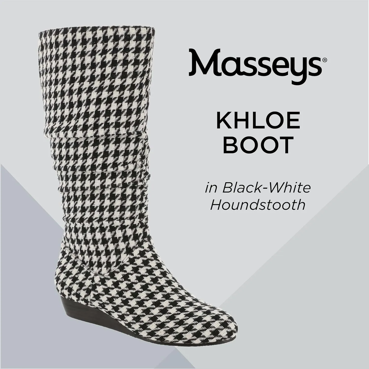 Masseys Women's Khloe Slouchy Mid Calf Wedge Boot