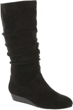 Masseys Women's Khloe Slouchy Mid Calf Wedge Boot