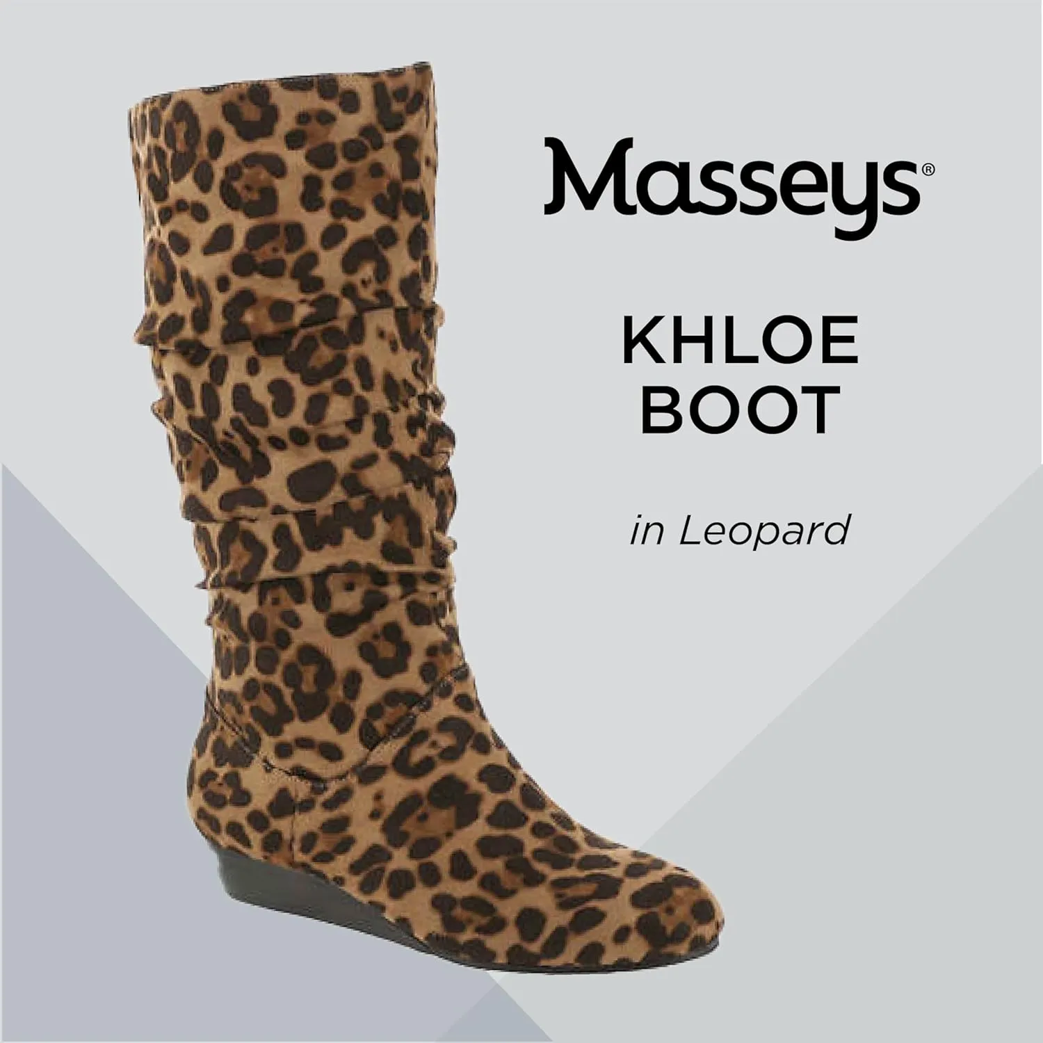 Masseys Women's Khloe Slouchy Mid Calf Wedge Boot