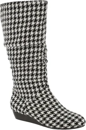 Masseys Women's Khloe Slouchy Mid Calf Wedge Boot