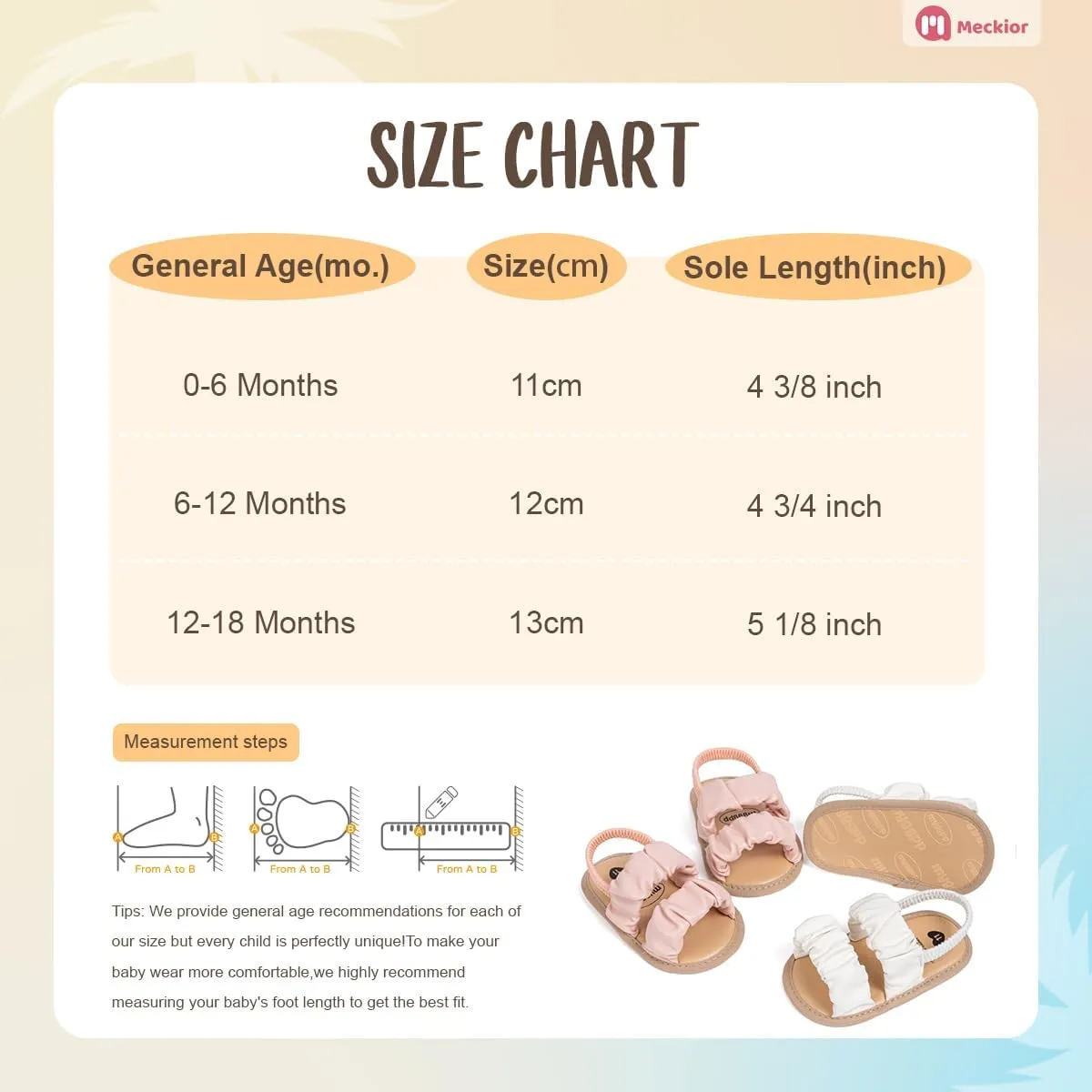 Meckior Infant Baby Girls Boys Summer Sandals Open Toe Lace Princess Dress Wedding Flats Shoes Newborn Toddler Soft Non-slip Sole First Walker Crib Shoes