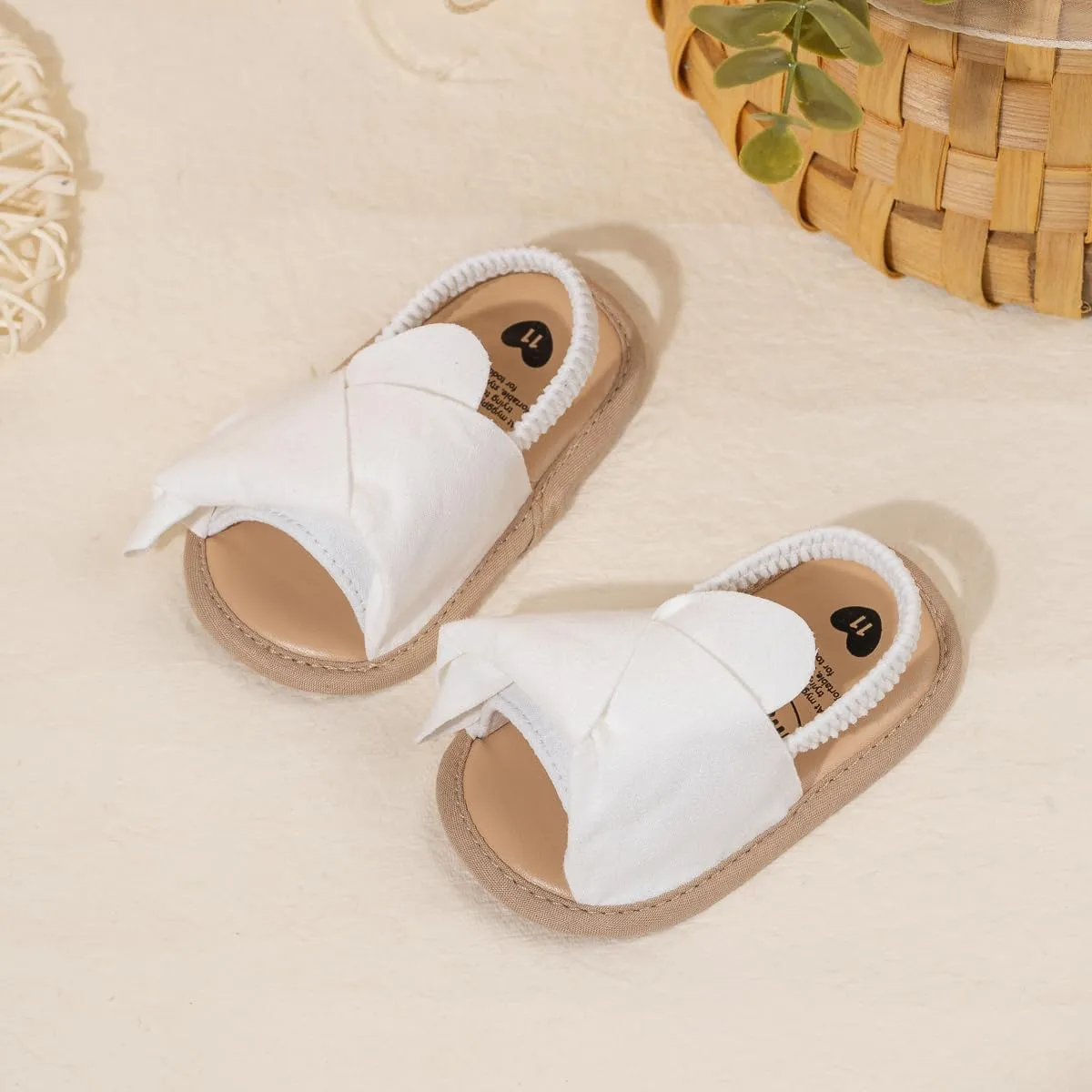 Meckior Infant Baby Girls Boys Summer Sandals Open Toe Lace Princess Dress Wedding Flats Shoes Newborn Toddler Soft Non-slip Sole First Walker Crib Shoes