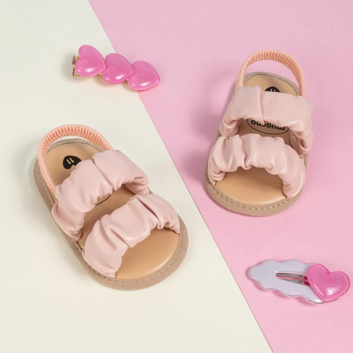 Meckior Infant Baby Girls Boys Summer Sandals Open Toe Lace Princess Dress Wedding Flats Shoes Newborn Toddler Soft Non-slip Sole First Walker Crib Shoes