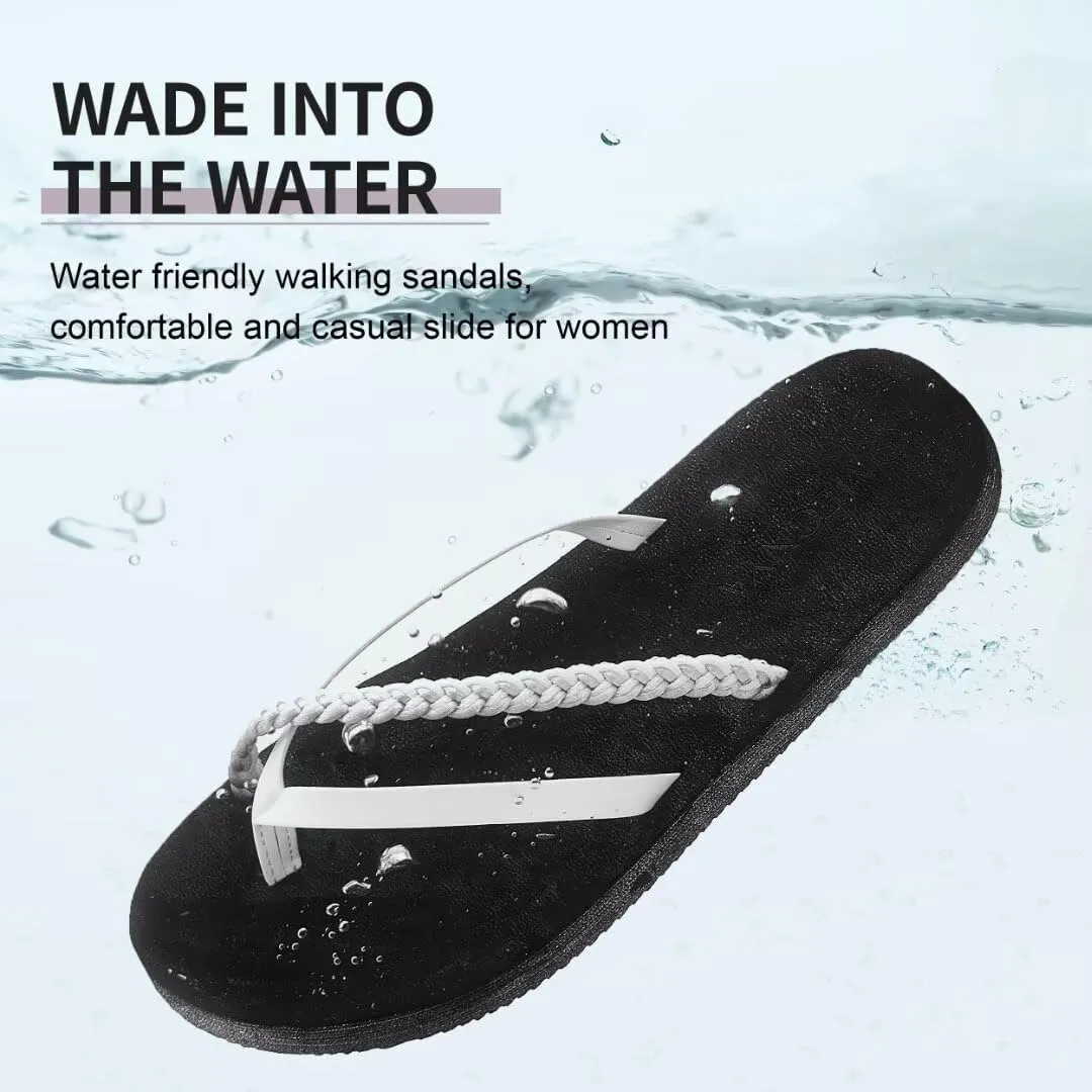 MEGNYA Women's Arch Support Flip Flops Sandals, Comfortable Summer Beach Slippers, Casual Walking Sandals