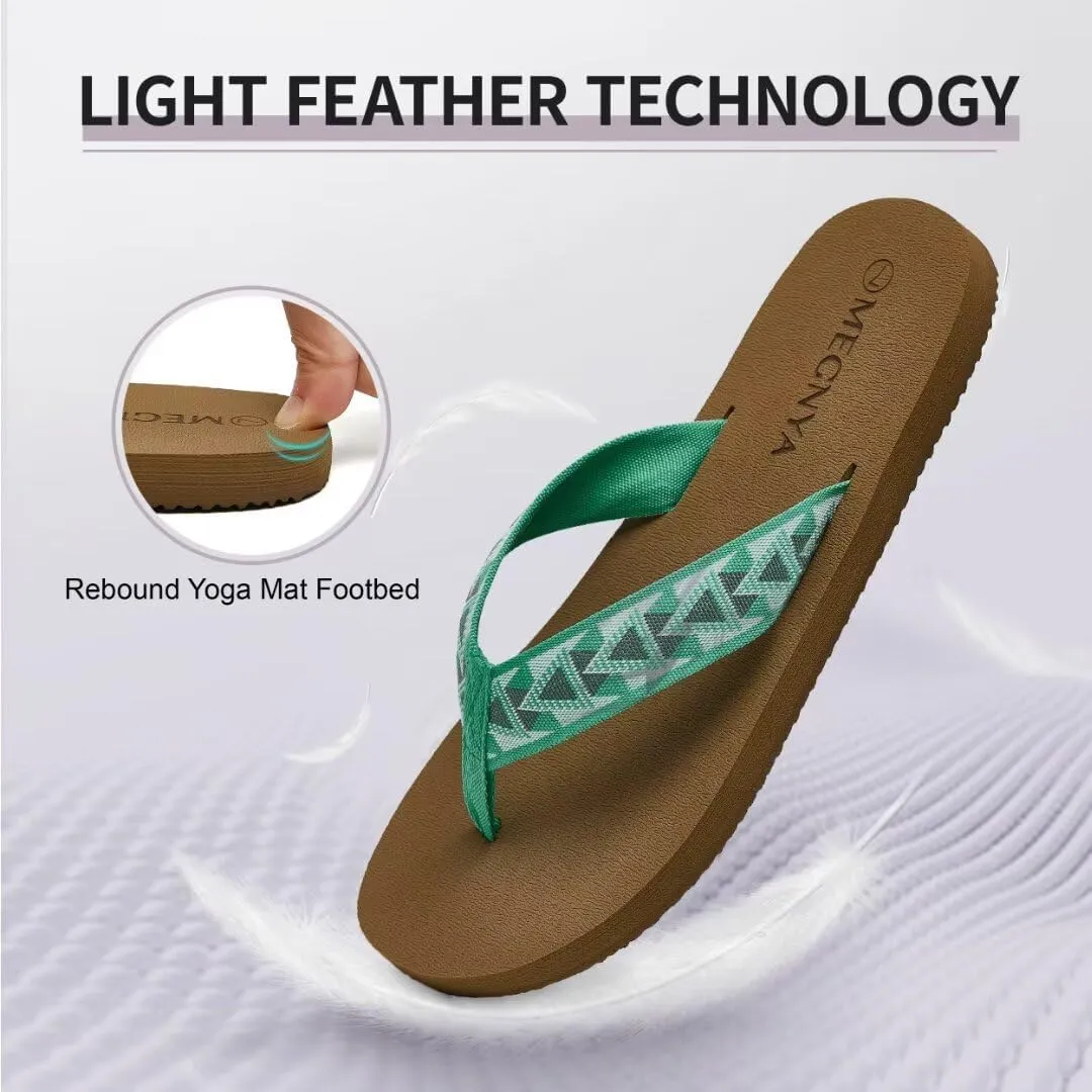 MEGNYA Women's Arch Support Flip Flops Sandals, Comfortable Summer Beach Slippers, Casual Walking Sandals