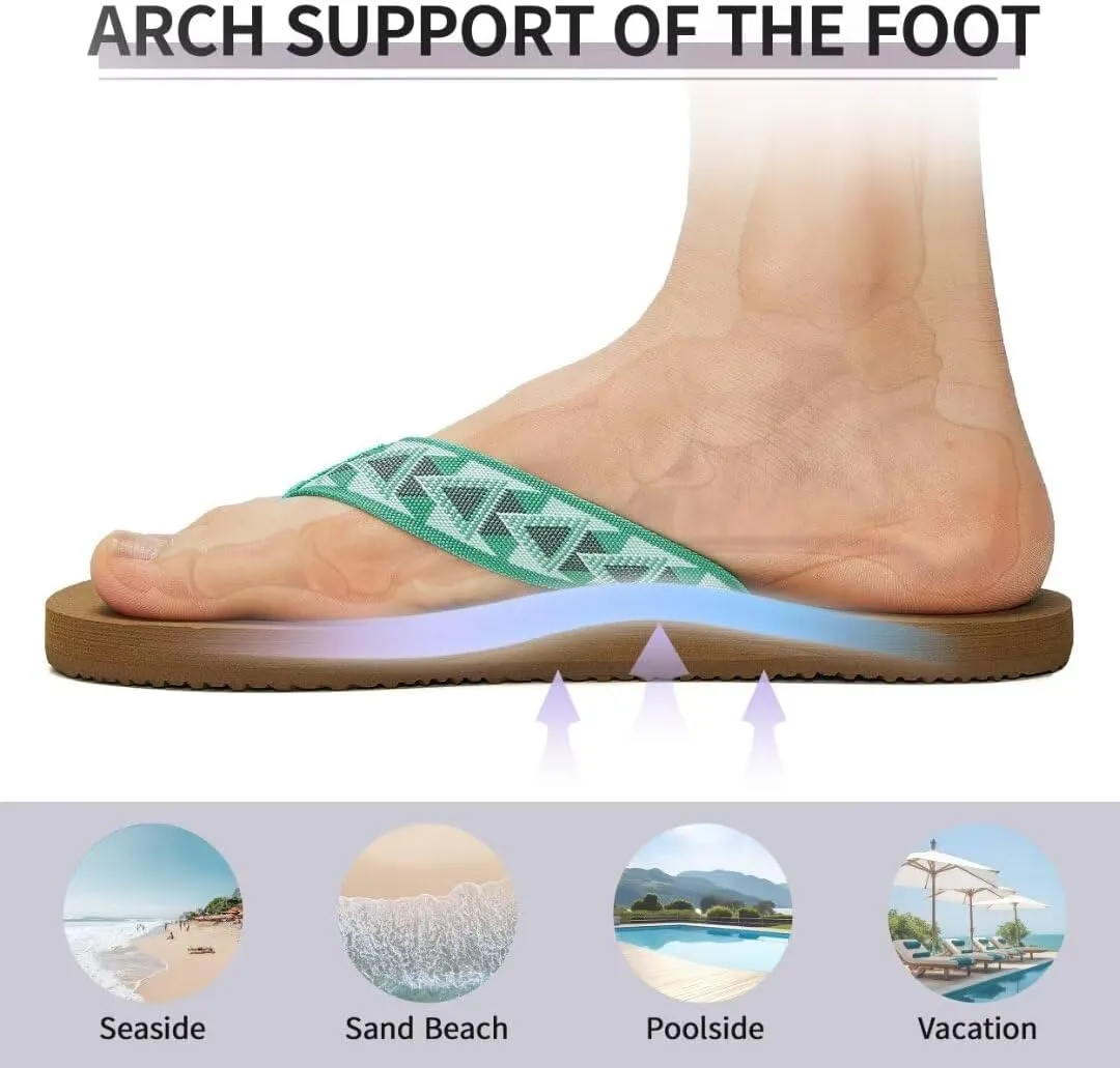 MEGNYA Women's Arch Support Flip Flops Sandals, Comfortable Summer Beach Slippers, Casual Walking Sandals