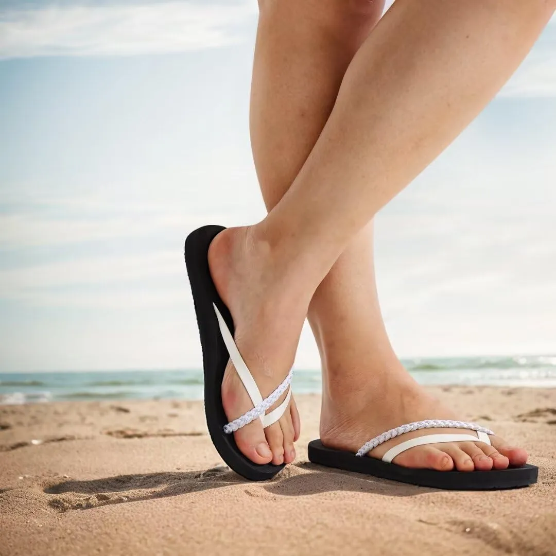 MEGNYA Women's Arch Support Flip Flops Sandals, Comfortable Summer Beach Slippers, Casual Walking Sandals