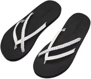 MEGNYA Women's Arch Support Flip Flops Sandals, Comfortable Summer Beach Slippers, Casual Walking Sandals