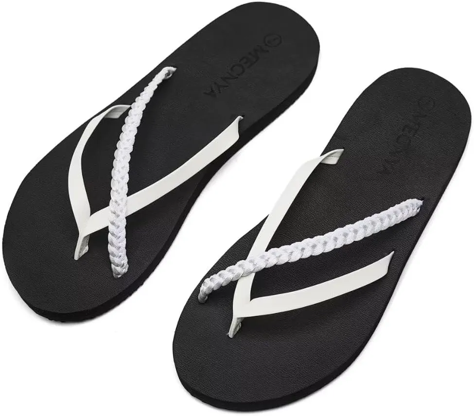 MEGNYA Women's Arch Support Flip Flops Sandals, Comfortable Summer Beach Slippers, Casual Walking Sandals