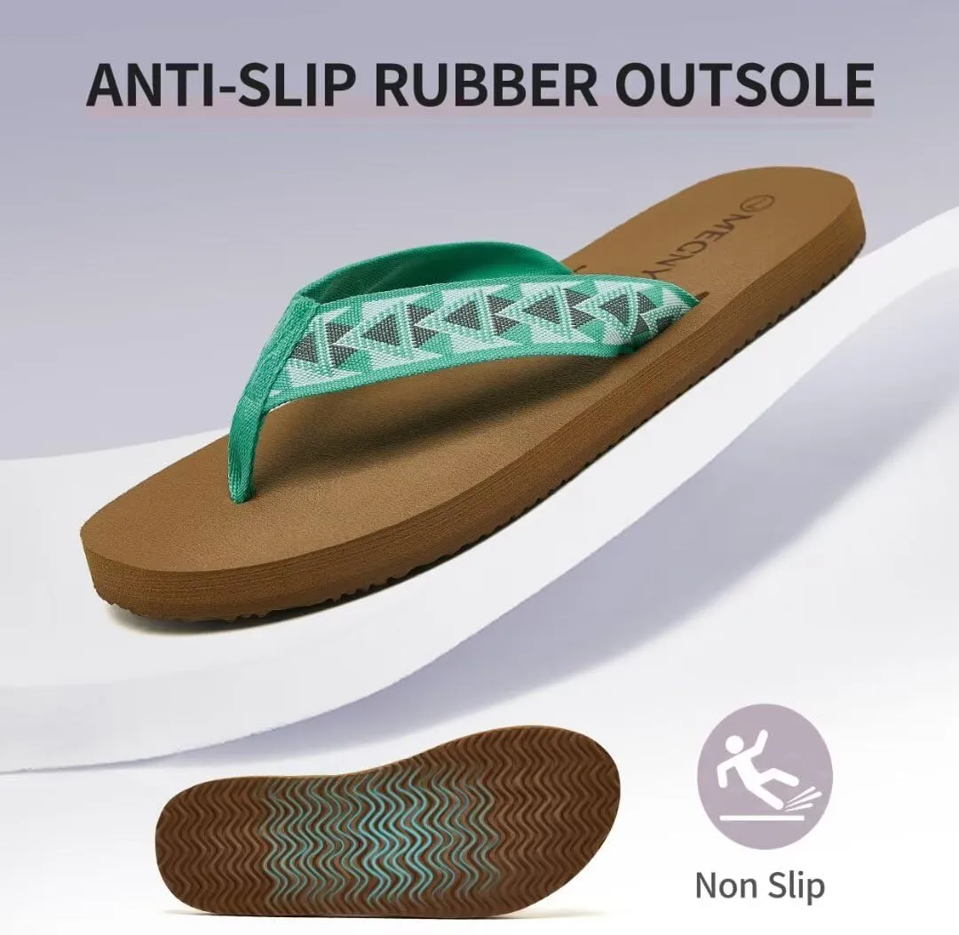 MEGNYA Women's Arch Support Flip Flops Sandals, Comfortable Summer Beach Slippers, Casual Walking Sandals