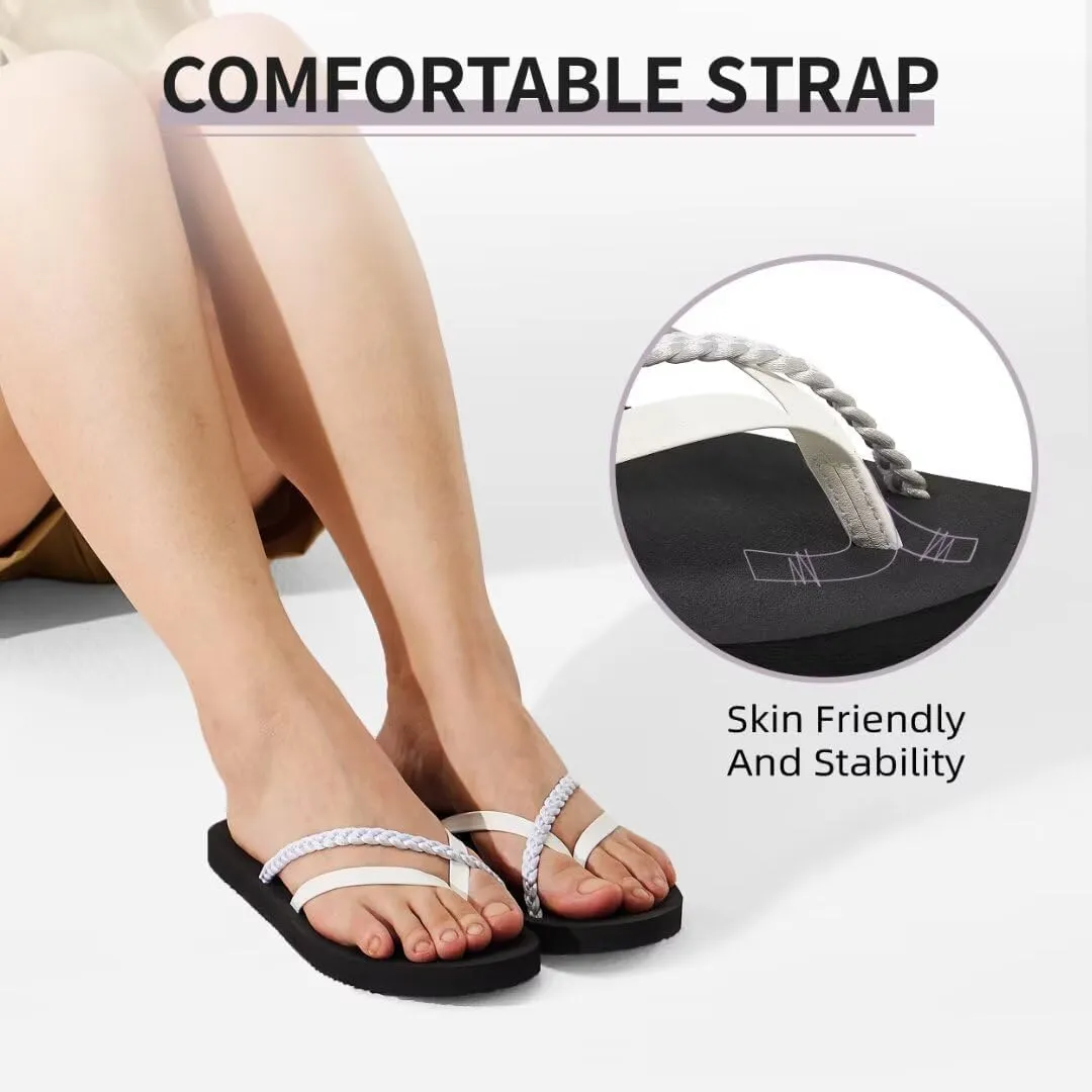 MEGNYA Women's Arch Support Flip Flops Sandals, Comfortable Summer Beach Slippers, Casual Walking Sandals