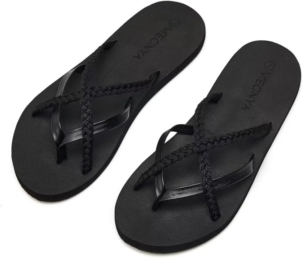 MEGNYA Women's Arch Support Flip Flops Sandals, Comfortable Summer Beach Slippers, Casual Walking Sandals