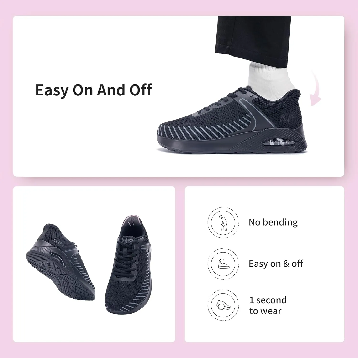 MEHOTO Womens Wide Toe Box Shoes Air Walking Sneakers with Arch Support Slip On Fashion Tennis Shoes for Swelling Bunion Plantar Fasciitis US 6-11