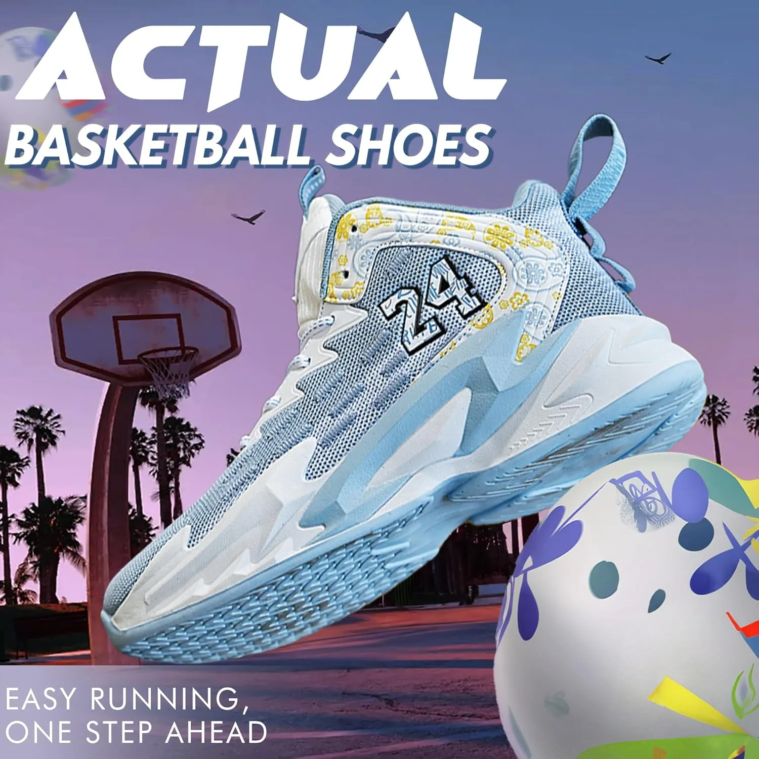 Men Basketball Shose Breathable Men Non Slip Outdoor Fashion Sneakers