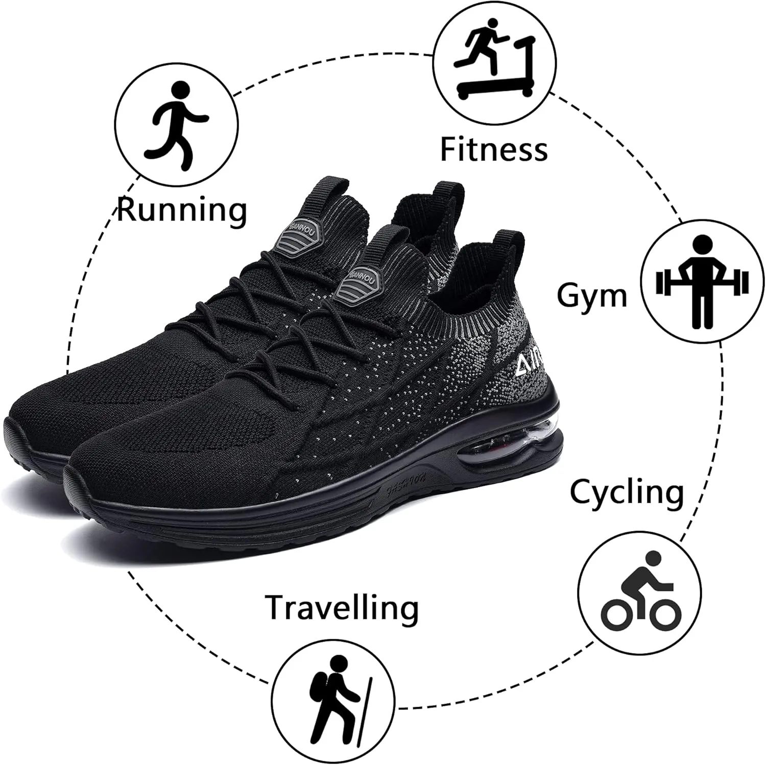 Mens Air Running Shoes Athletic Tennis Sneakers US 7.5-US 13…