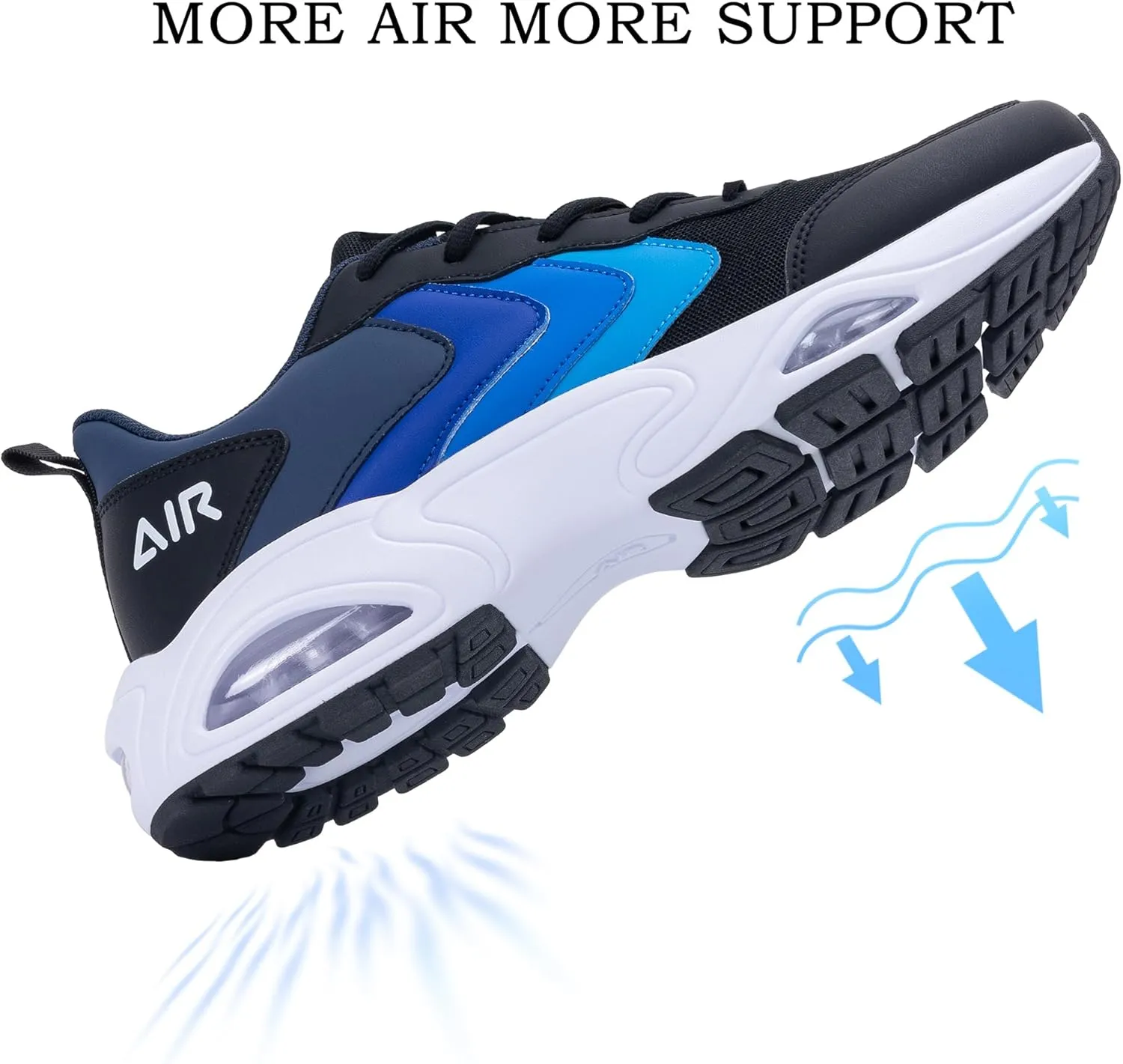 Mens Air Running Shoes Tennis Athletic Sneakers Lightweight Breathable Non Slip Walking Jogging Workout Gym Sports Footwear US 7-13