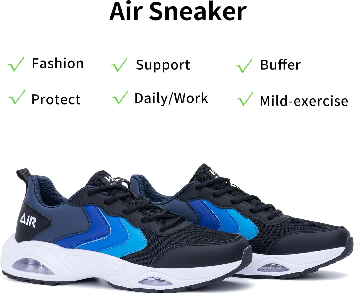 Mens Air Running Shoes Tennis Athletic Sneakers Lightweight Breathable Non Slip Walking Jogging Workout Gym Sports Footwear US 7-13