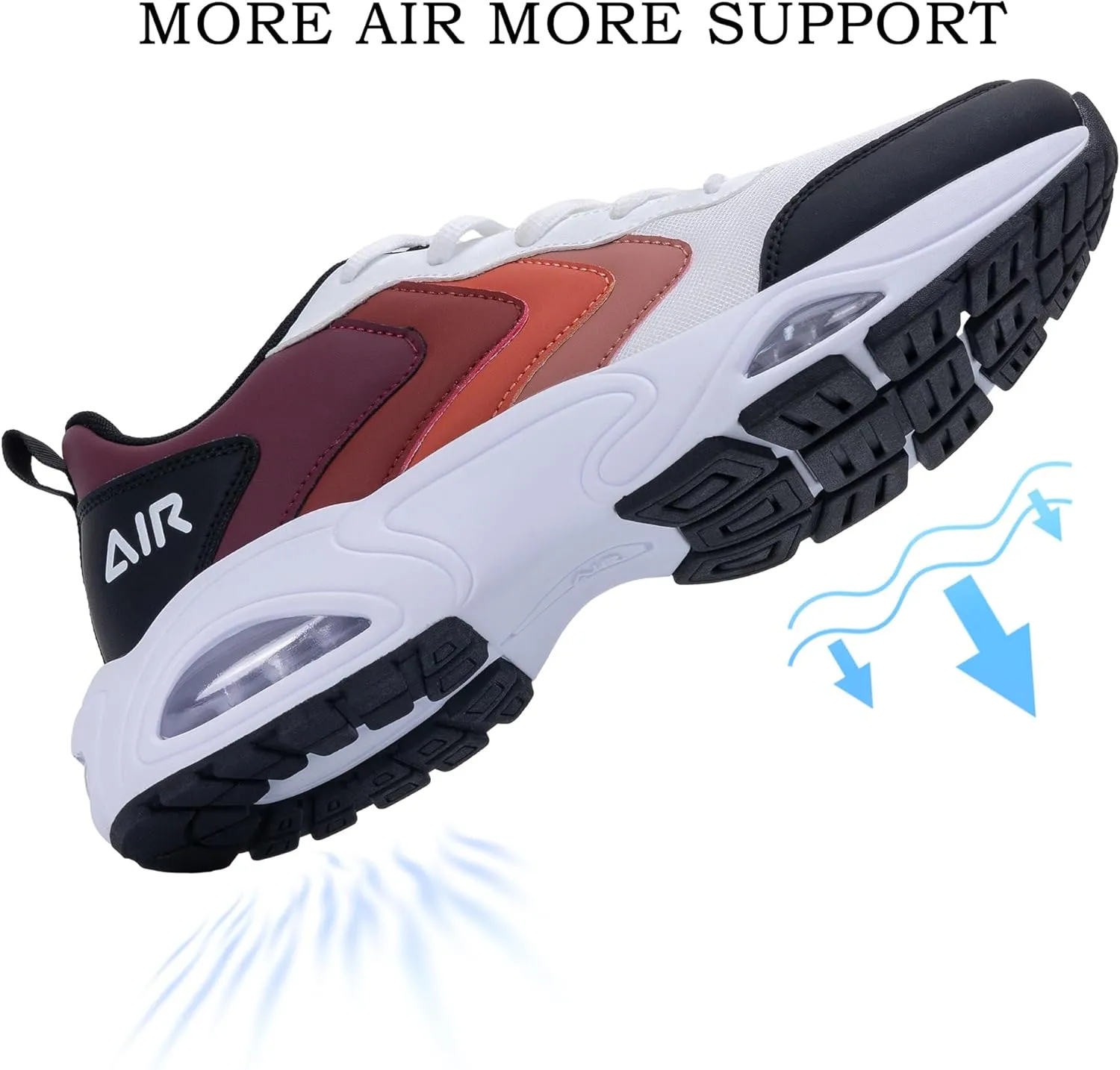Mens Air Running Shoes Tennis Athletic Sneakers Lightweight Breathable Non Slip Walking Jogging Workout Gym Sports Footwear US 7-13