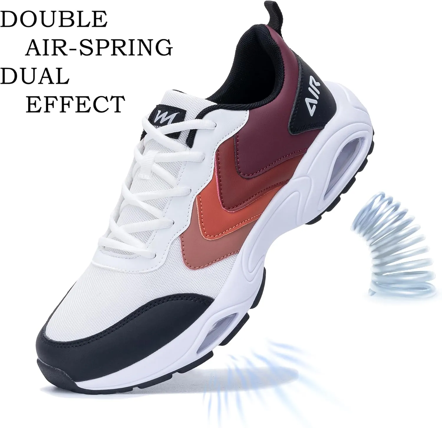 Mens Air Running Shoes Tennis Athletic Sneakers Lightweight Breathable Non Slip Walking Jogging Workout Gym Sports Footwear US 7-13