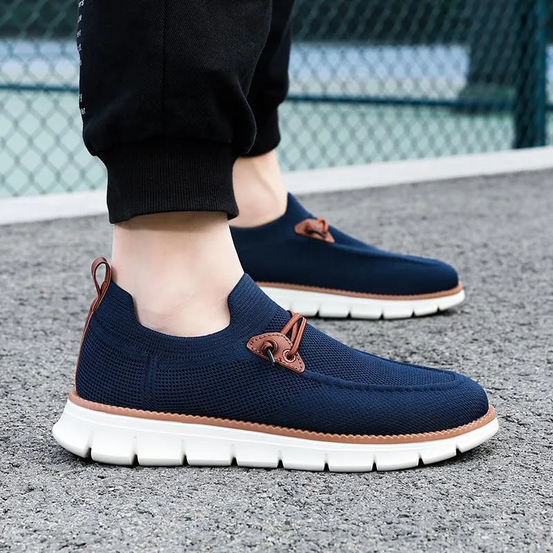 Men's Casual Dress Slip-On Shoes Walking Hiking Mesh Breathable Hands Free Sneakers Lightweight Comfortable Loafers