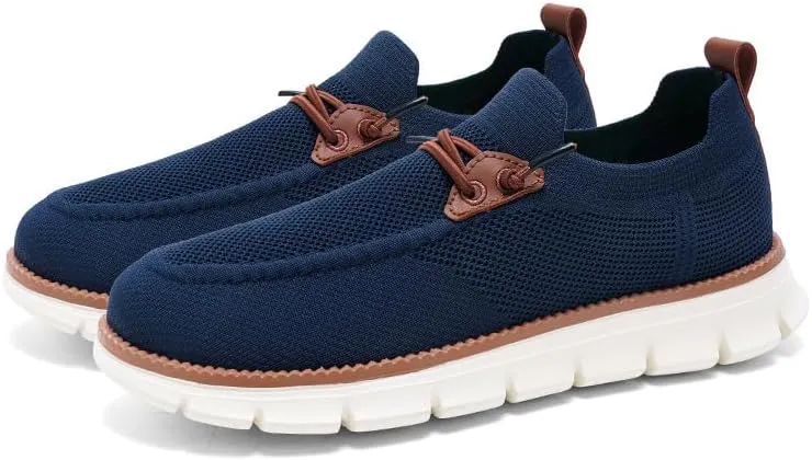 Men's Casual Dress Slip-On Shoes Walking Hiking Mesh Breathable Hands Free Sneakers Lightweight Comfortable Loafers
