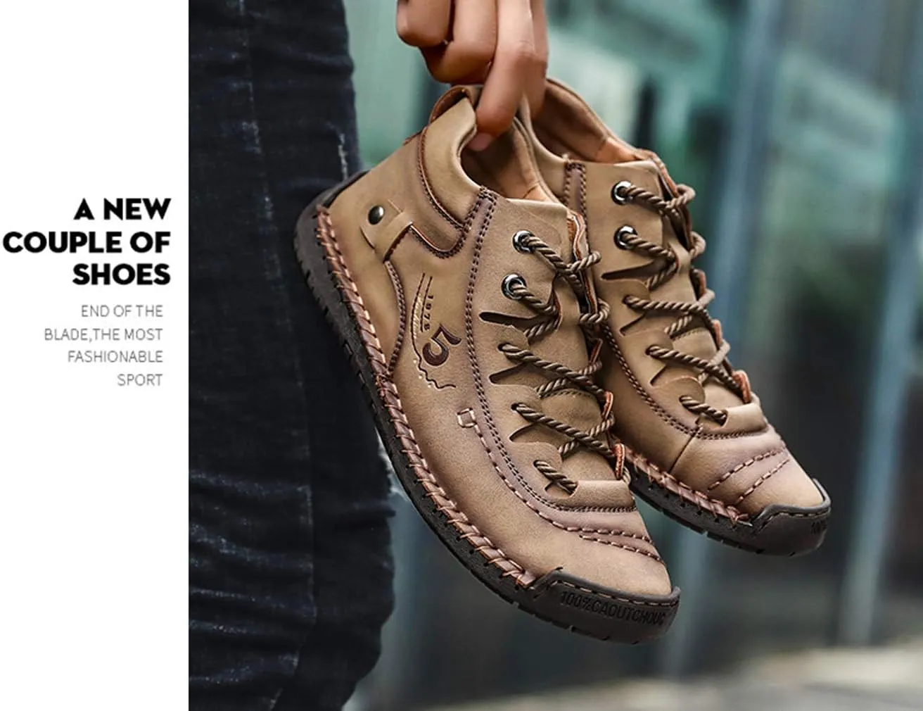 Mens Casual Oxford Shoes Flat Shoes Vintage Comfort Soft Leather Ankle Boots Lace-up Driving Shoes