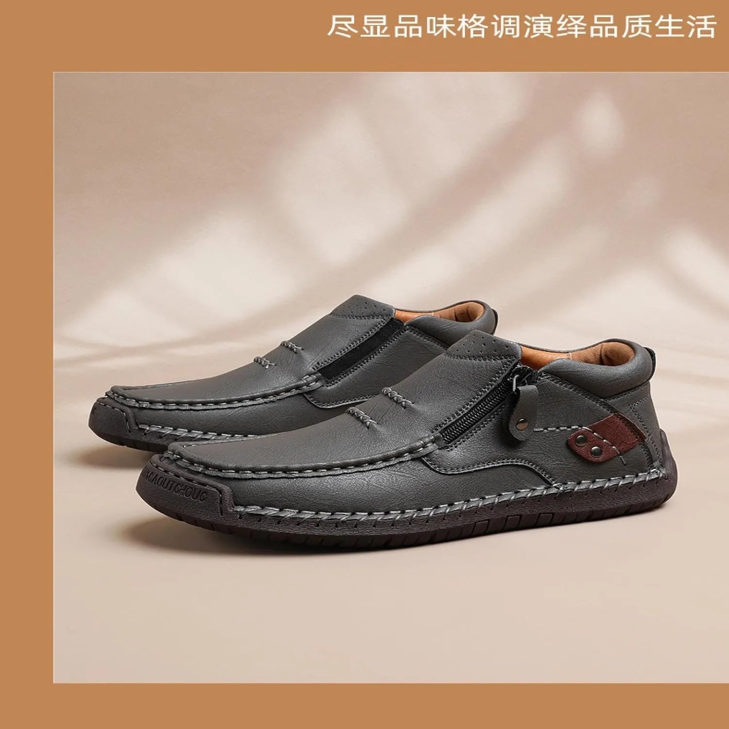 Men's Casual Penny Loafers, Breathable Lace-up Pilot, Shoes, Handmade Flats, Dress Shoes