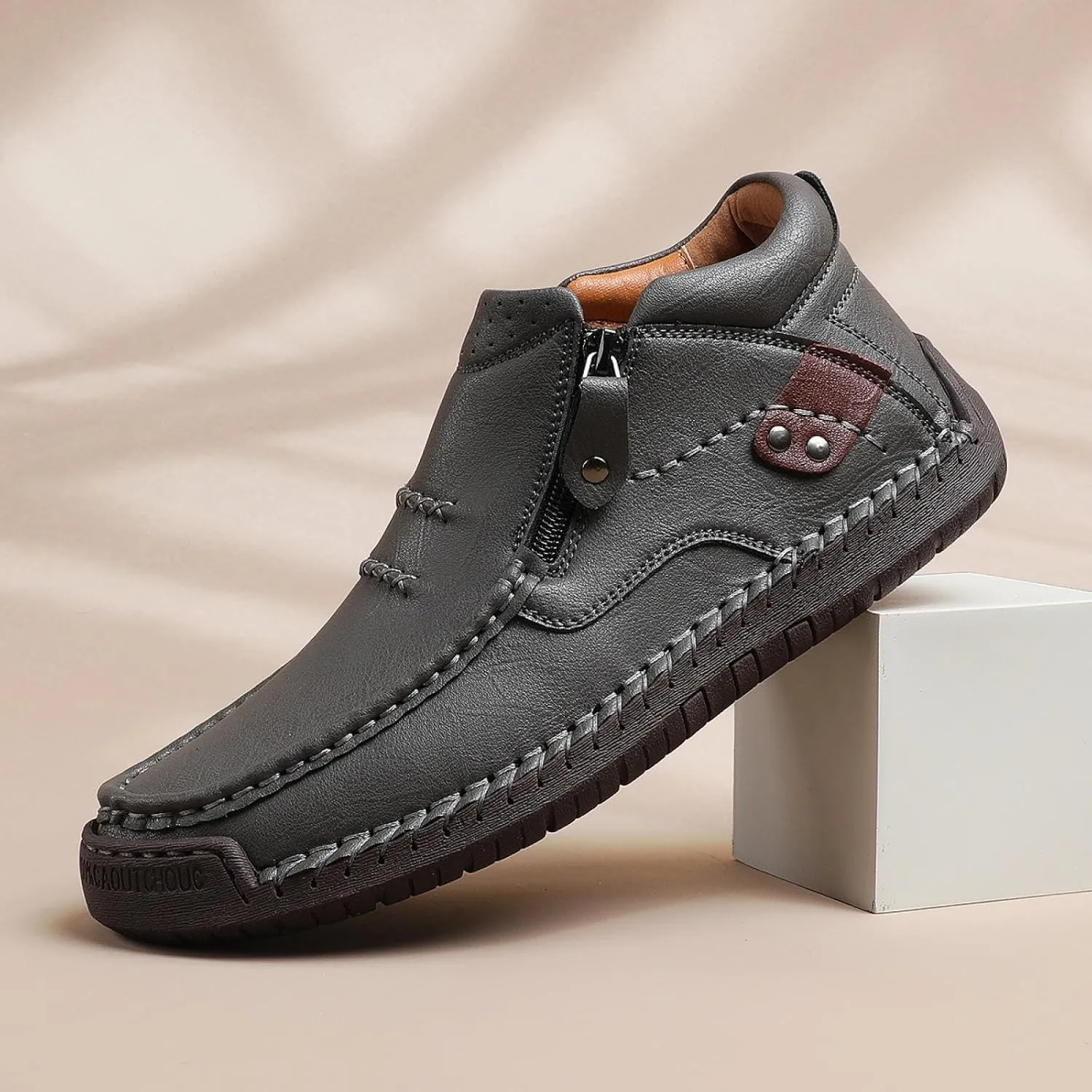 Men's Casual Penny Loafers, Breathable Lace-up Pilot, Shoes, Handmade Flats, Dress Shoes