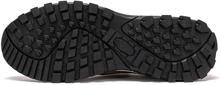 Men's Hands Free Slip On Walking Leather Shoes Loafers Slip-ins Working Dress Casual Outdoor Lightweight Cushioning Comfortable Breathable Hiking All-Terrain Ankle Boots Trekking