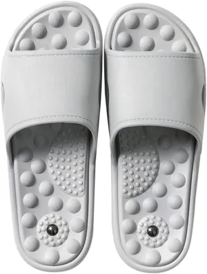 Mens House Slippers for Women, Sole Magnet Massage Slippers for Men and Women, Bathroom Quick-drying Sandals Couples Slippers Non-slip Bath Spa Shoes with Arch Support