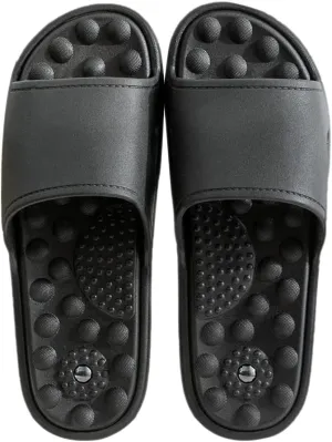 Mens House Slippers for Women, Sole Magnet Massage Slippers for Men and Women, Bathroom Quick-drying Sandals Couples Slippers Non-slip Bath Spa Shoes with Arch Support