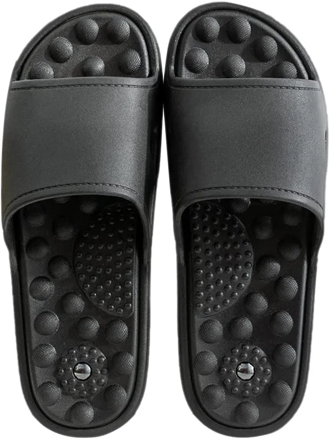Mens House Slippers for Women, Sole Magnet Massage Slippers for Men and Women, Bathroom Quick-drying Sandals Couples Slippers Non-slip Bath Spa Shoes with Arch Support