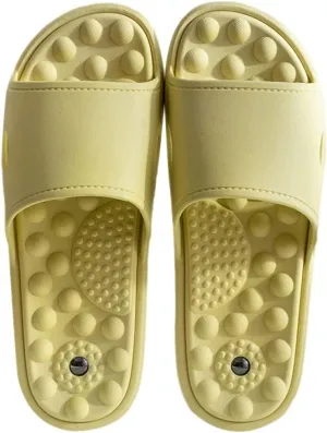 Mens House Slippers for Women, Sole Magnet Massage Slippers for Men and Women, Bathroom Quick-drying Sandals Couples Slippers Non-slip Bath Spa Shoes with Arch Support