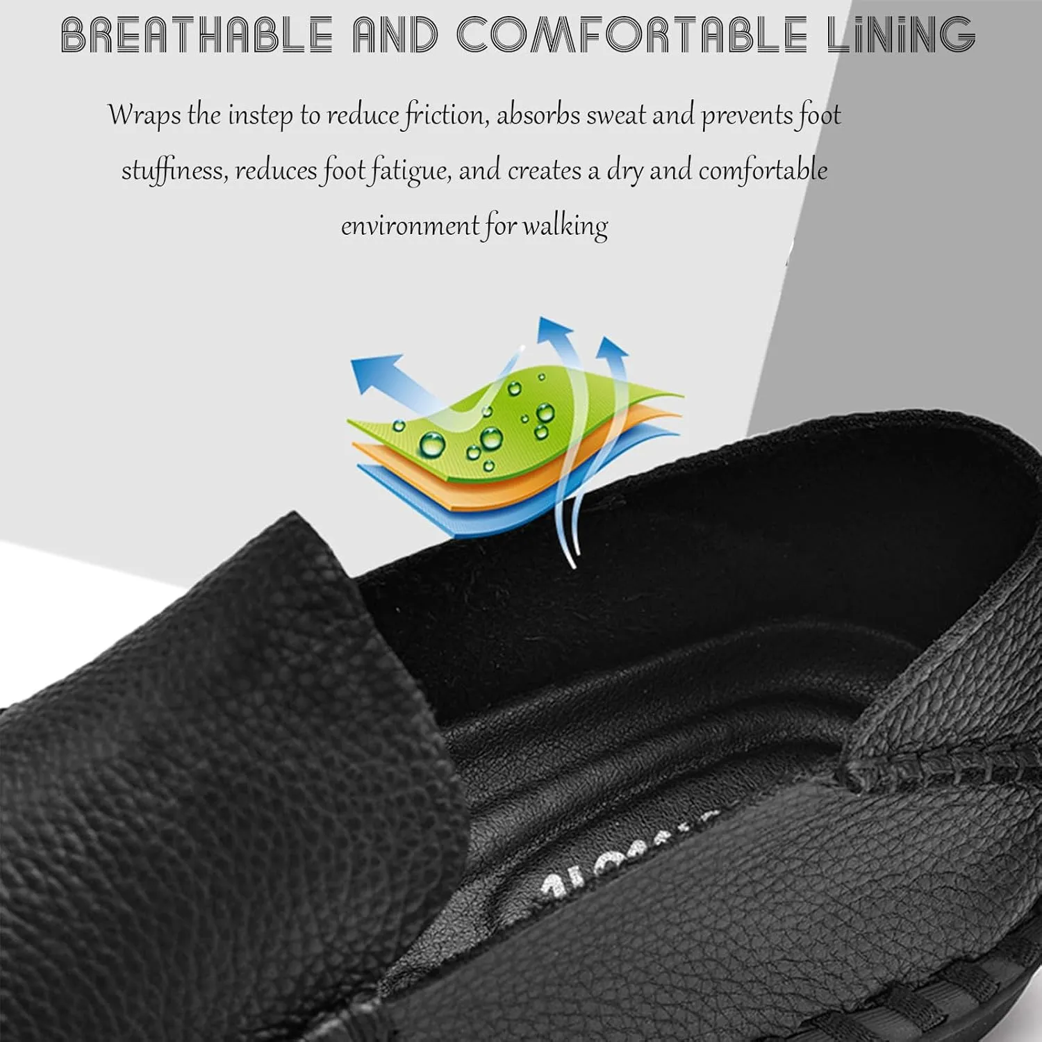 Men's Leather Hollow Flat Penny Loafers, Comfortable Round Wide Toe Soft-Soled Anti-Slip Slip-On Driving Moccasins, Work Business Walking Shoes