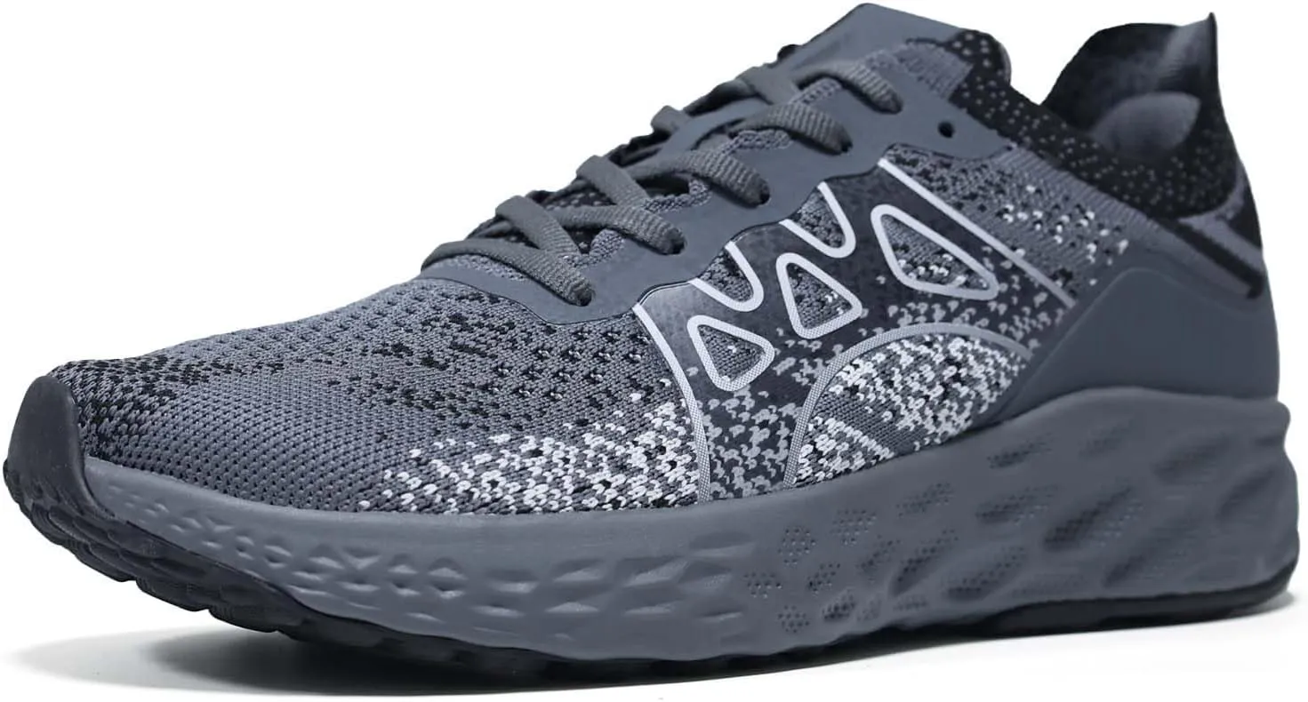 Men's Lightweight Walking Shoes - Slip on Cushioned Sneakers for Tennis, Fitness and Everyday wear