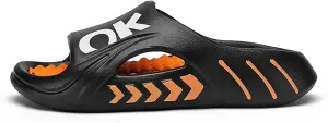 Men's non slip massage sole, casual one-piece drag, comfortable beach sandals, quick drying shower shoes