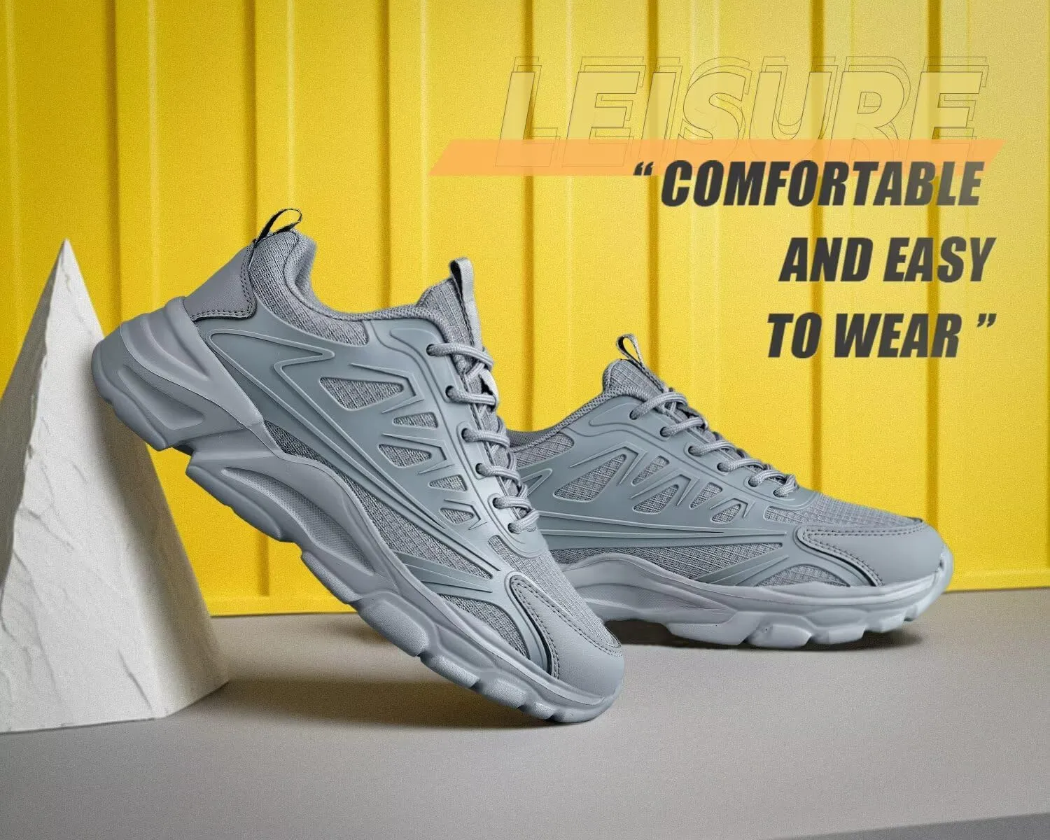 Men's Road-Running-Shoes Walking Shoes Fashion Athletic Sneakers Working Gym Comfort Lightweight Mesh Shoes.