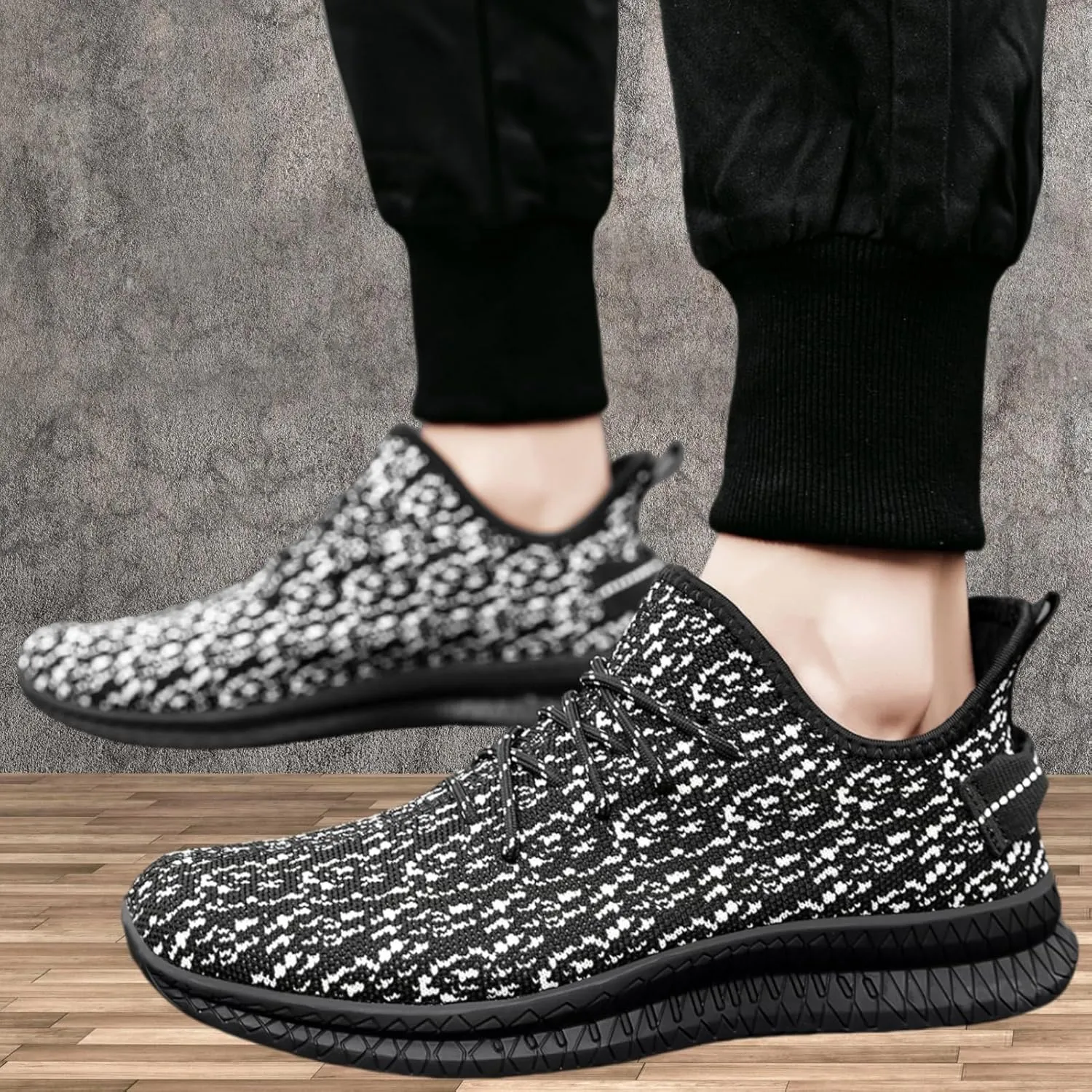 Men's Running Shoes - Lightweight Athletic Sneakers with Breathable Mesh, Non-Slip Sole for Gym, Walking, and Daily Wear - Available in Sizes 14-18