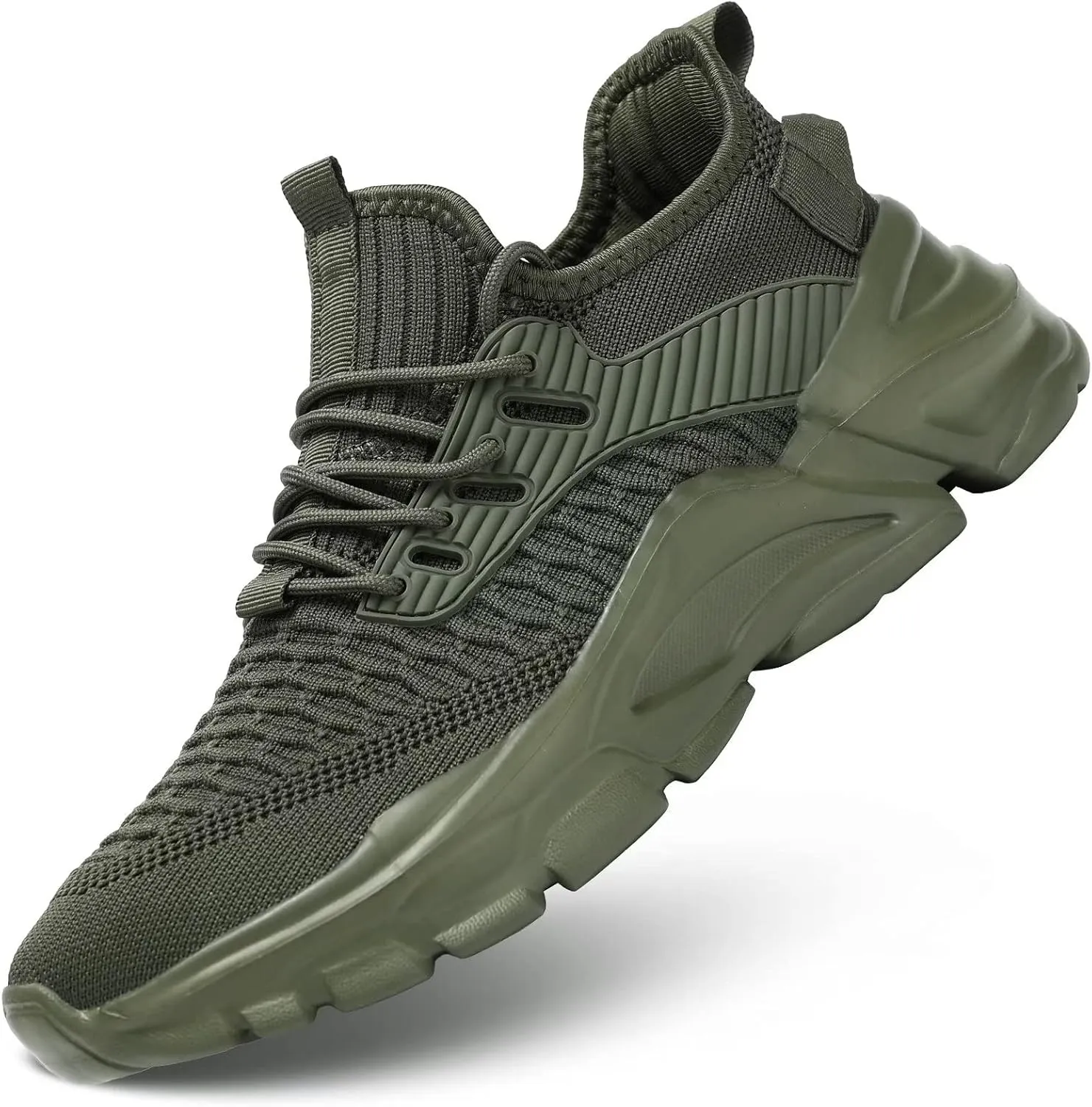 Men's Running Shoes, Non Slip, Breathable, Lightweight Fashion Sneakers, Slip Resistant Athletic Sports Walking Gym Work Shoes