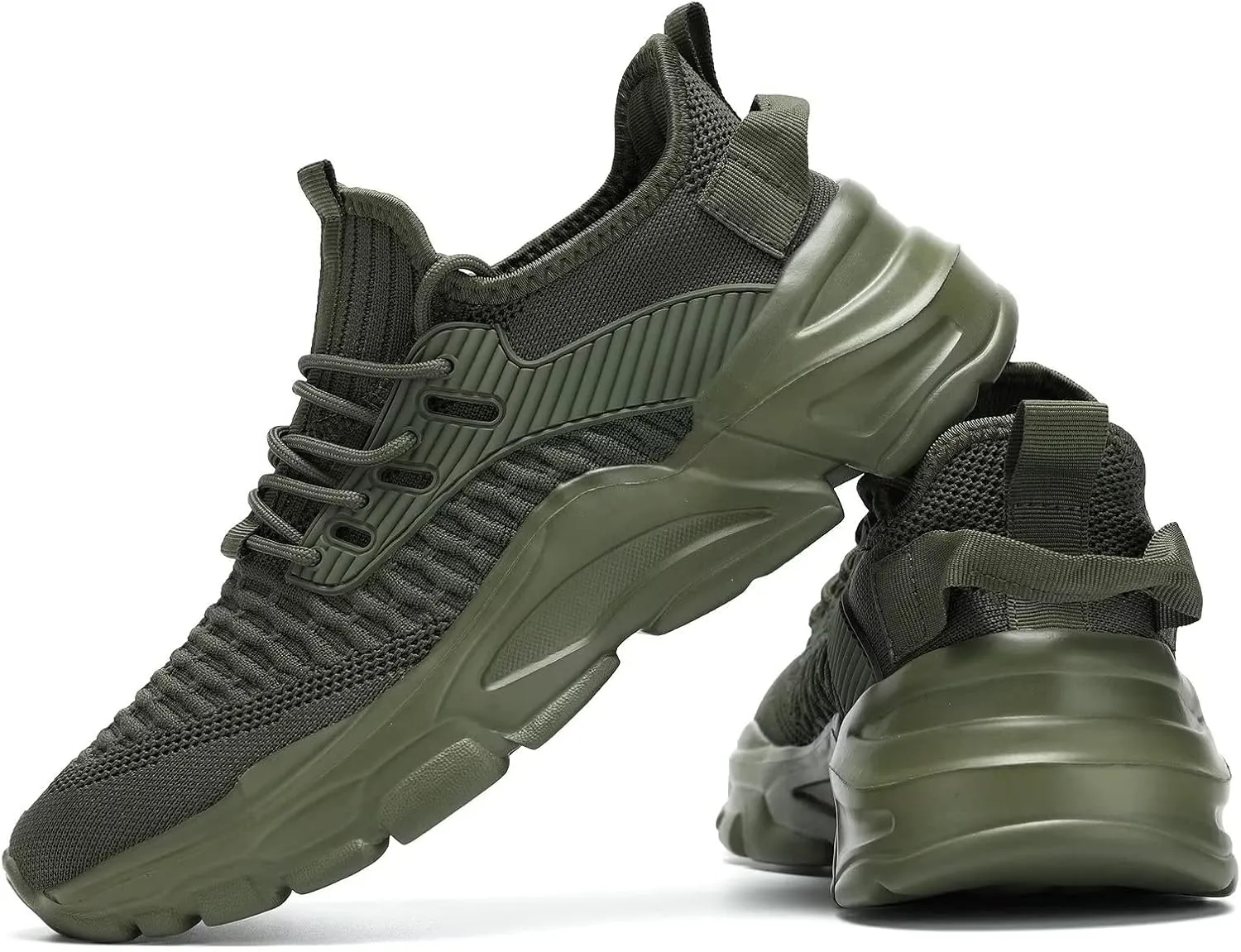 Men's Running Shoes, Non Slip, Breathable, Lightweight Fashion Sneakers, Slip Resistant Athletic Sports Walking Gym Work Shoes