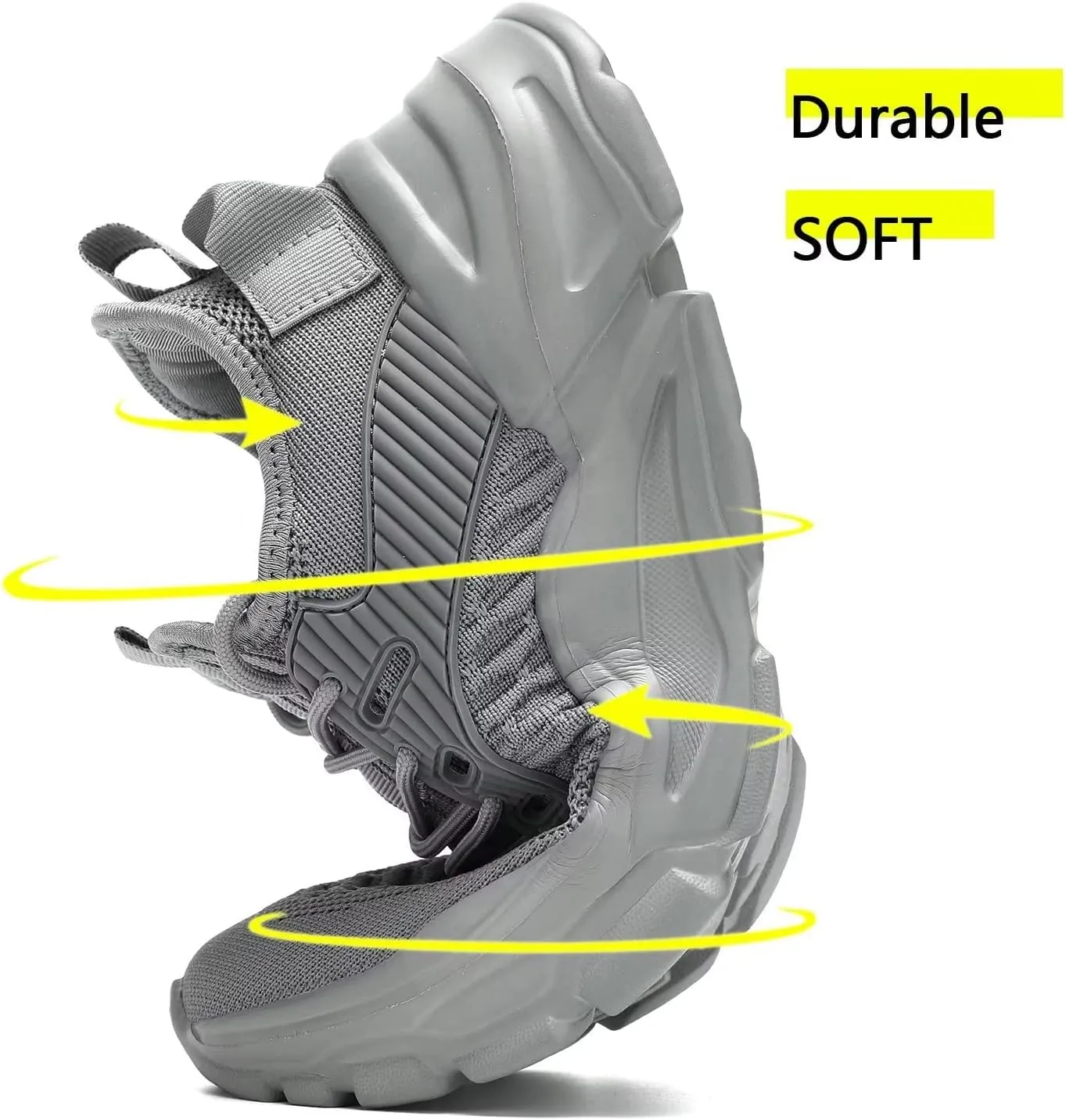 Men's Running Shoes, Non Slip, Breathable, Lightweight Fashion Sneakers, Slip Resistant Athletic Sports Walking Gym Work Shoes