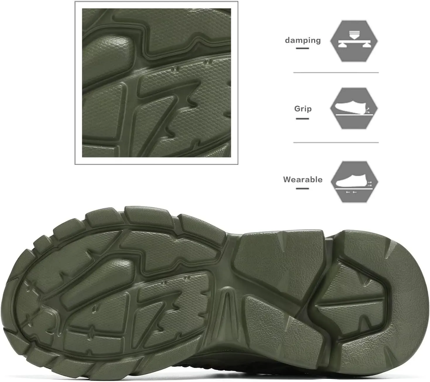 Men's Running Shoes, Non Slip, Breathable, Lightweight Fashion Sneakers, Slip Resistant Athletic Sports Walking Gym Work Shoes