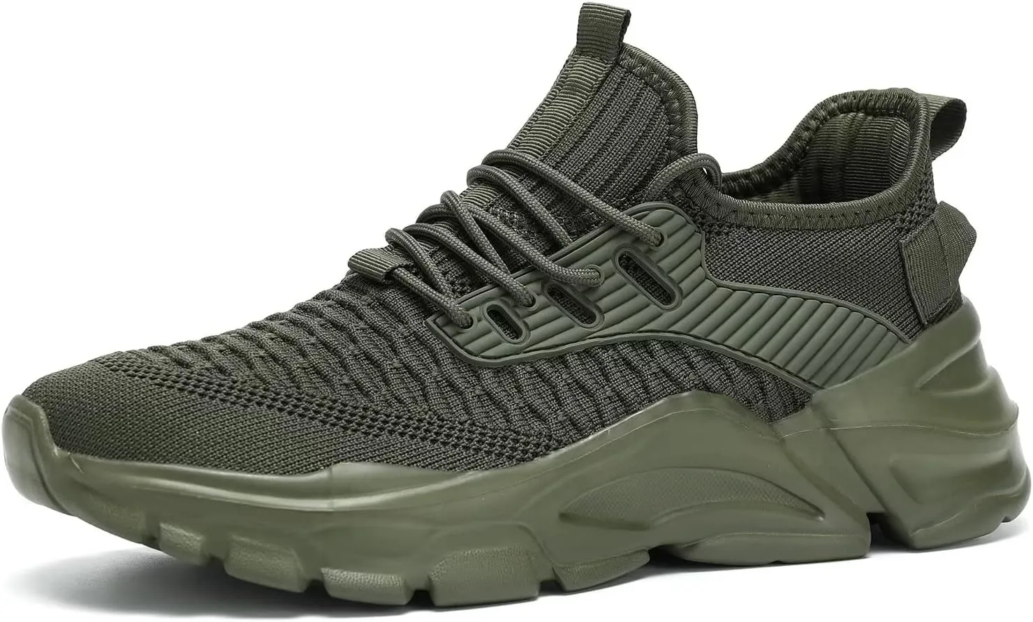 Men's Running Shoes, Non Slip, Breathable, Lightweight Fashion Sneakers, Slip Resistant Athletic Sports Walking Gym Work Shoes