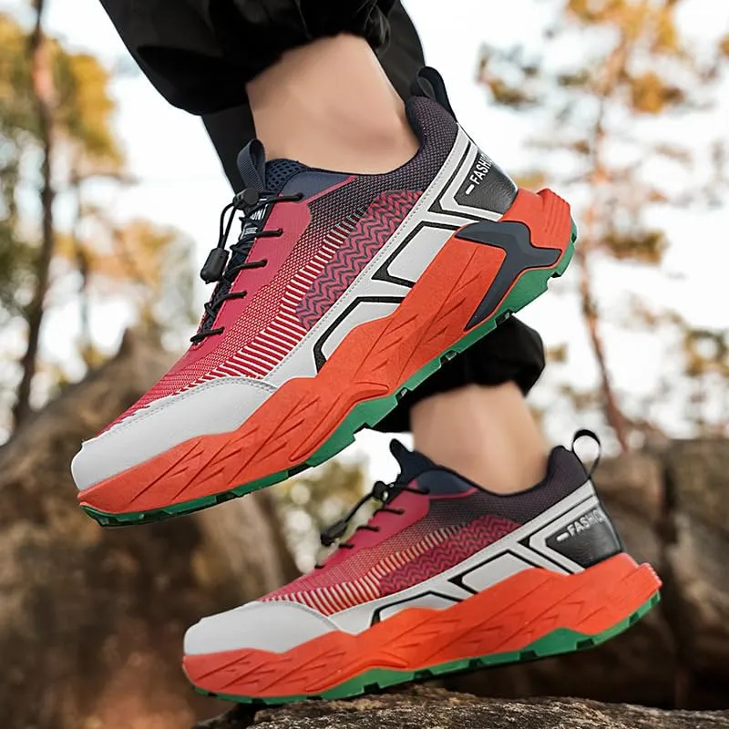Men's Running Shoes, Non Slip, Breathable, Lightweight Fashion Sneakers, Slip Resistant Athletic Sports Walking Gym Work Shoes