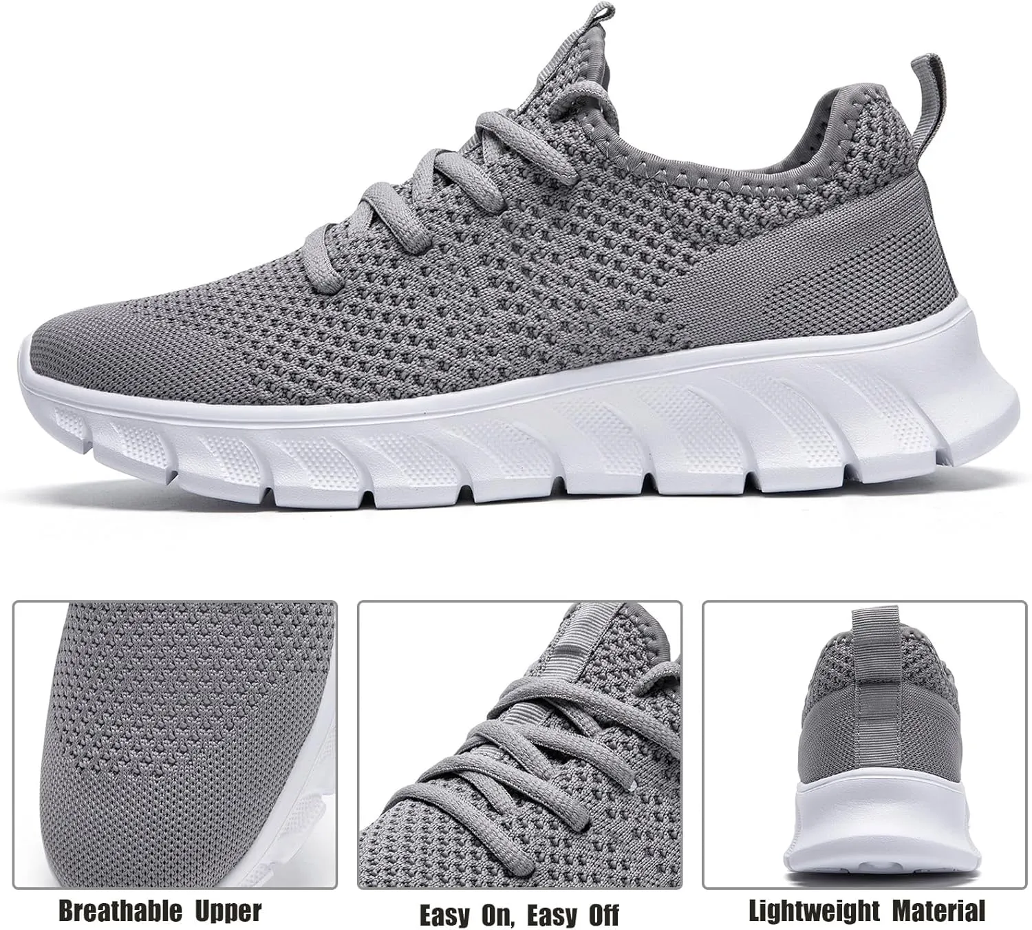 Mens Running Shoes Slip On Tennis Walking Sneakers Workout Athletic Lightweight Casual Sport Shoes